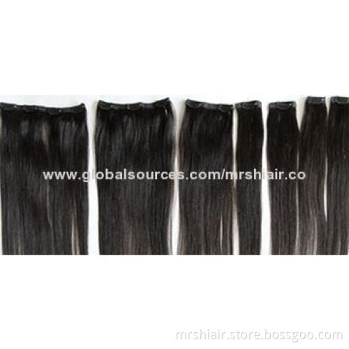 22-inch natural color straight clip-in hair